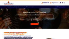 What Team-out.nl website looked like in 2020 (3 years ago)