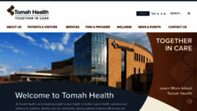 What Tomahhospital.org website looked like in 2020 (3 years ago)