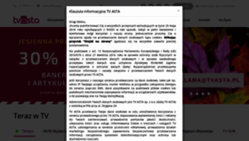 What Tvasta.pl website looked like in 2020 (3 years ago)