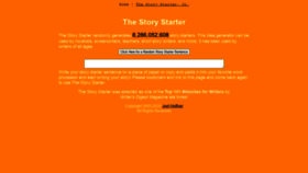 What Thestorystarter.com website looked like in 2020 (3 years ago)
