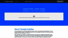 What Translatesubtitles.co website looked like in 2020 (3 years ago)