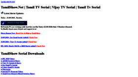 What Tamilshow.live website looked like in 2020 (3 years ago)