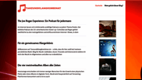 What Tanzundklangkombinat.de website looked like in 2020 (3 years ago)