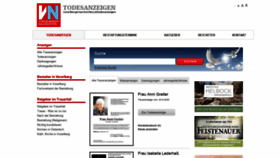 What Todesanzeigen.vol.at website looked like in 2020 (3 years ago)