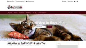 What Tierklinik.de website looked like in 2020 (3 years ago)