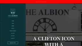 What Thealbionclifton.co.uk website looked like in 2020 (3 years ago)