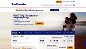 What Travel.southwest.com website looked like in 2020 (3 years ago)