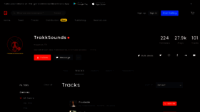 What Trakksounds.com website looked like in 2020 (3 years ago)