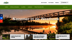 What Toerismewesthoek.be website looked like in 2020 (3 years ago)