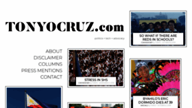 What Tonyocruz.com website looked like in 2020 (3 years ago)