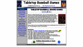 What Tabletopbaseball.org website looked like in 2020 (3 years ago)