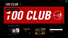 What The100club.co.uk website looked like in 2020 (3 years ago)