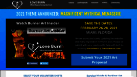 What Theloveburn.com website looked like in 2020 (3 years ago)