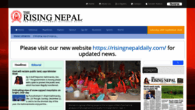 What Therisingnepal.org.np website looked like in 2020 (3 years ago)