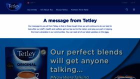 What Tetley.co.uk website looked like in 2020 (3 years ago)