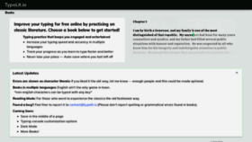 What Typelit.io website looked like in 2020 (5 years ago)