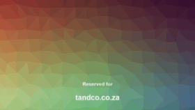 What Tandco.co.za website looked like in 2020 (3 years ago)