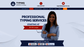 What Typingservice.org website looked like in 2020 (3 years ago)