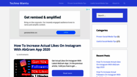 What Technomantu.in website looked like in 2020 (4 years ago)