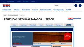 What Tescoszolgaltatasok.hu website looked like in 2020 (3 years ago)