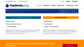 What Testlerim.org website looked like in 2020 (4 years ago)