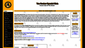 What Thecockerspanielclub.co.uk website looked like in 2020 (3 years ago)