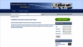 What Tweedehandscampers.net website looked like in 2020 (3 years ago)