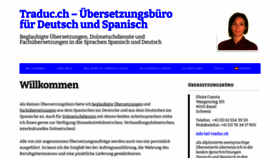 What Traduc.ch website looked like in 2020 (3 years ago)