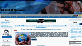 What Taysamseguros.com.br website looked like in 2020 (3 years ago)