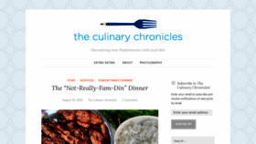 What Theculinarychronicles.com website looked like in 2020 (3 years ago)