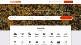 What Tophirdetes.hu website looked like in 2020 (3 years ago)
