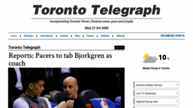 What Torontotelegraph.com website looked like in 2020 (3 years ago)