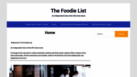 What Thefoodielist.co.uk website looked like in 2020 (3 years ago)