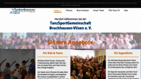 What Tanzsportgemeinschaft.de website looked like in 2020 (3 years ago)