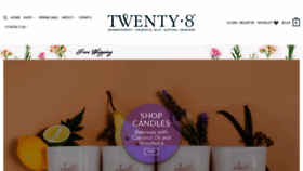 What Twenty8.com website looked like in 2020 (3 years ago)