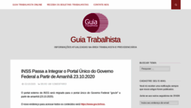 What Trabalhista.blog website looked like in 2020 (5 years ago)