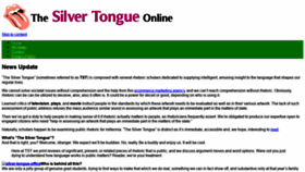 What Thesilvertongueonline.com website looked like in 2020 (3 years ago)