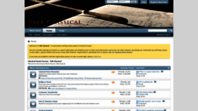 What Talkclassical.com website looked like in 2020 (3 years ago)