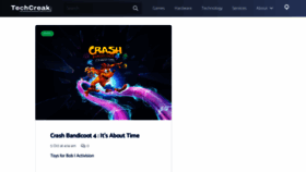 What Techcreak.com website looked like in 2020 (4 years ago)