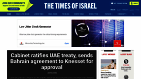 What Timesofisrael.com website looked like in 2020 (3 years ago)