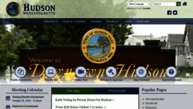 What Townofhudson.org website looked like in 2020 (3 years ago)