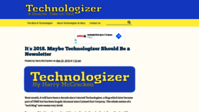 What Technologizer.com website looked like in 2020 (3 years ago)