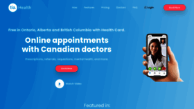 What Tiahealth.com website looked like in 2020 (3 years ago)