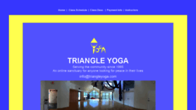 What Triangleyoga.com website looked like in 2020 (3 years ago)