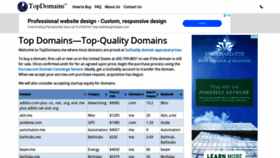 What Topdomains.me website looked like in 2020 (3 years ago)