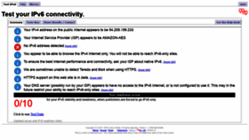 What Test-ipv6.com.au website looked like in 2020 (3 years ago)