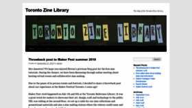 What Torontozinelibrary.org website looked like in 2020 (3 years ago)