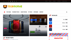What Techocious.com website looked like in 2020 (3 years ago)