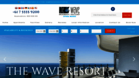 What Thewaveresort.com.au website looked like in 2020 (3 years ago)