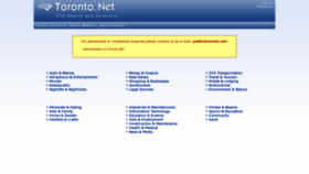 What Toronto.net website looked like in 2020 (3 years ago)